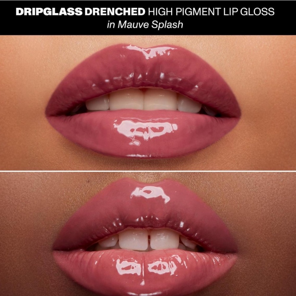 Morphe Dripglass Drenched High Pigment Lip Gloss In Color Mauve Splash